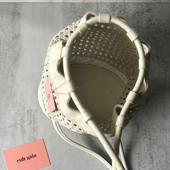 Cult Gaia Fifi Backpack in White Leather New Women's Bag - Picture 2 of 10